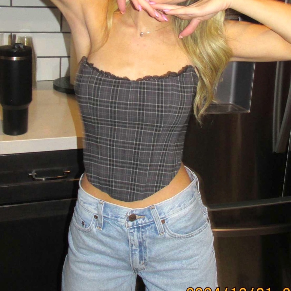 Garage Strapless corset top